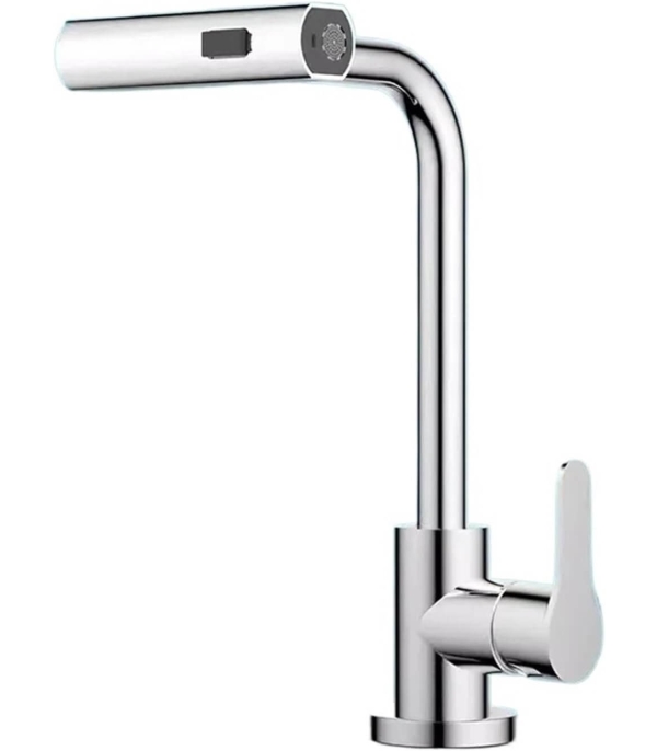 Grifo Monocomando Giratorio 360° para Pileta Cocina (Gris) - GRIC01