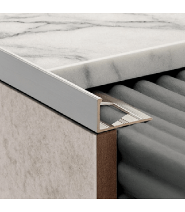 Perfil Decorativo de Aluminio Varilla en L (10mm x 2,5m) Natural - L10N