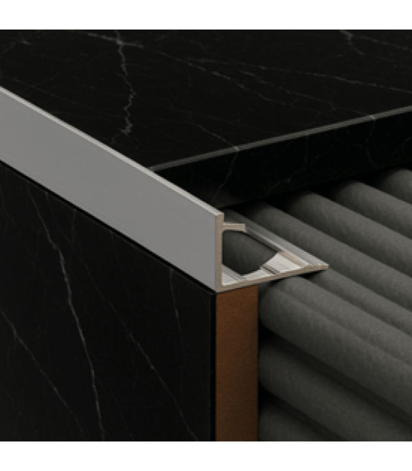 Perfil Decorativo de Aluminio Varilla en L (12mm x 2,5m) Natural - L12N